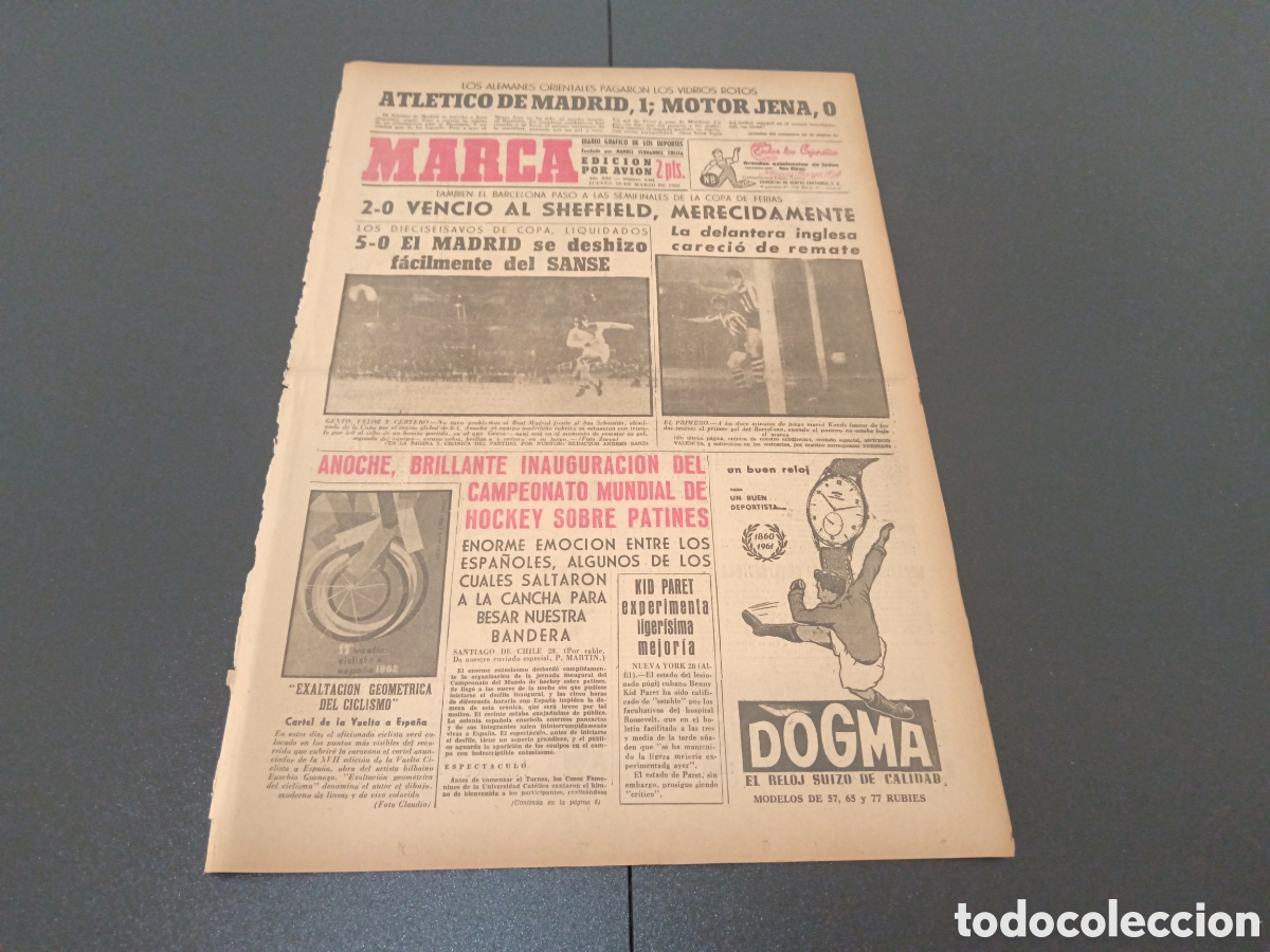 Coleccionismo deportivo: MARCA 29 DE MARZO 1962 - Foto 1