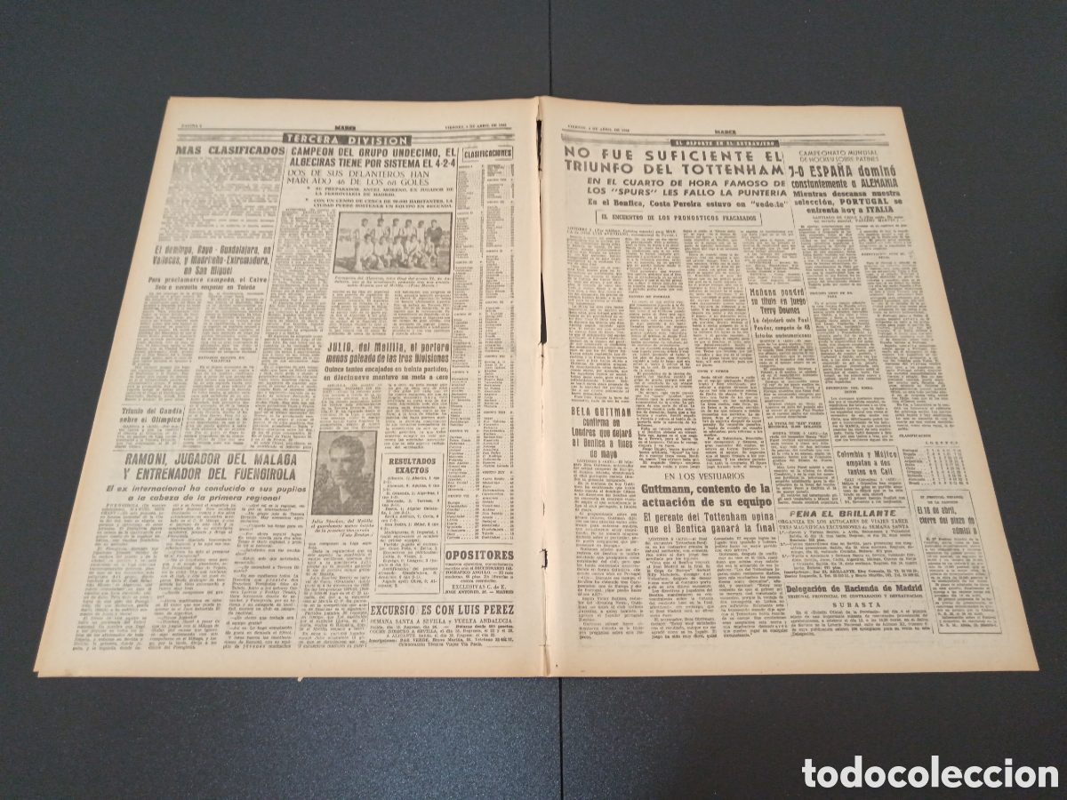 Coleccionismo deportivo: MARCA 06 DE ABRIL 1962 - Foto 4