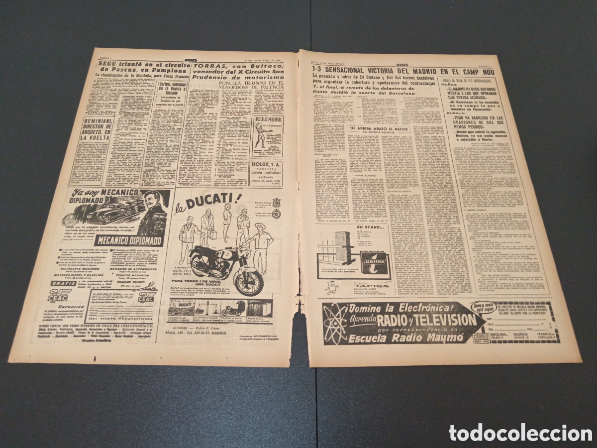 Coleccionismo deportivo: MARCA 23 DE ABRIL 1962 - Foto 2