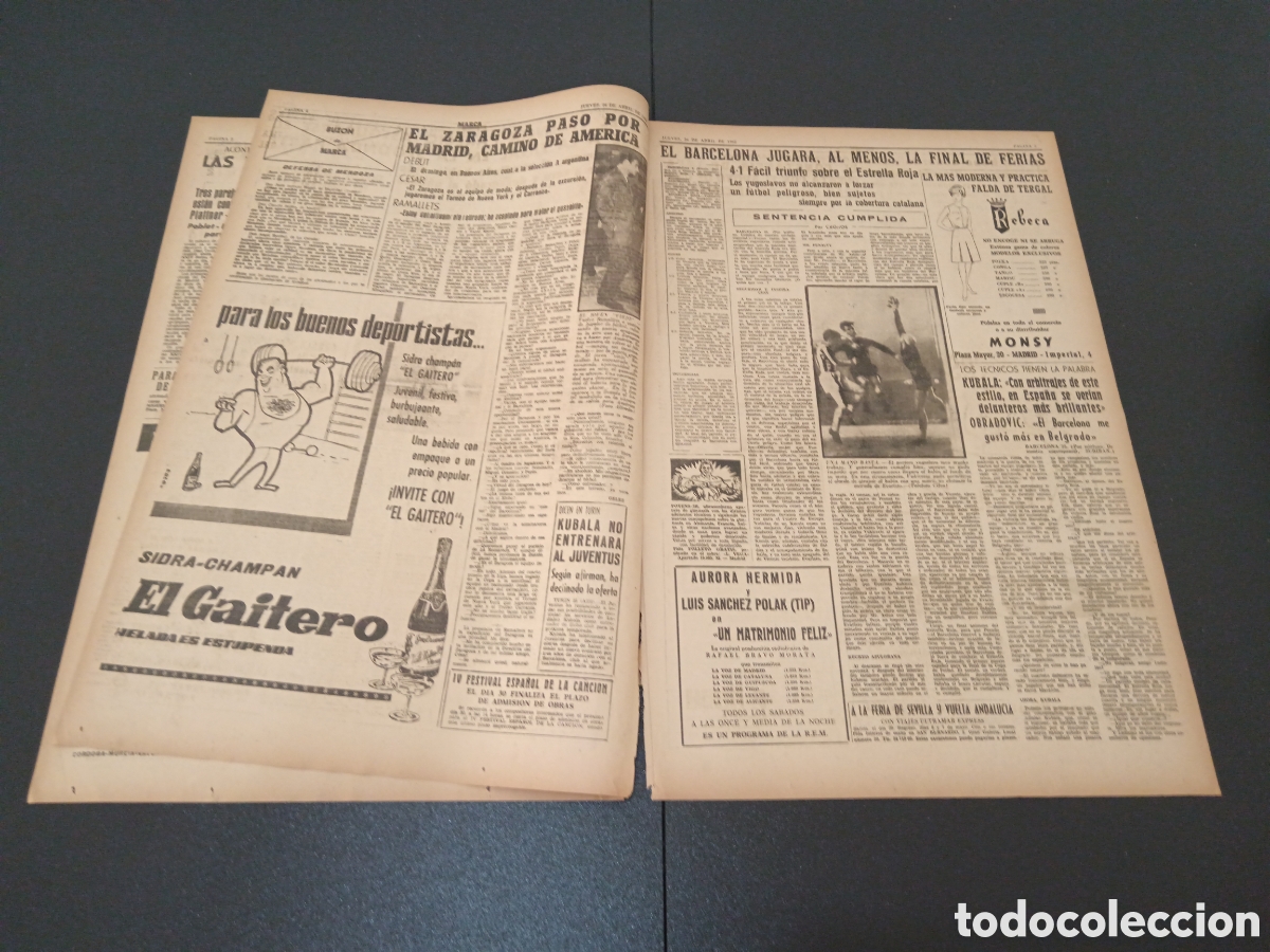 Coleccionismo deportivo: MARCA 26 DE ABRIL 1962 - Foto 3