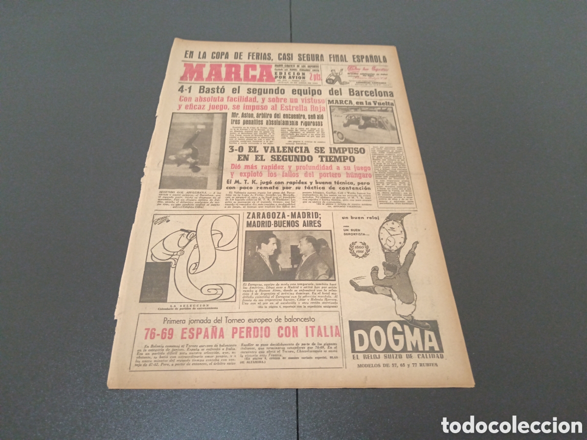 Coleccionismo deportivo: MARCA 26 DE ABRIL 1962 - Foto 1