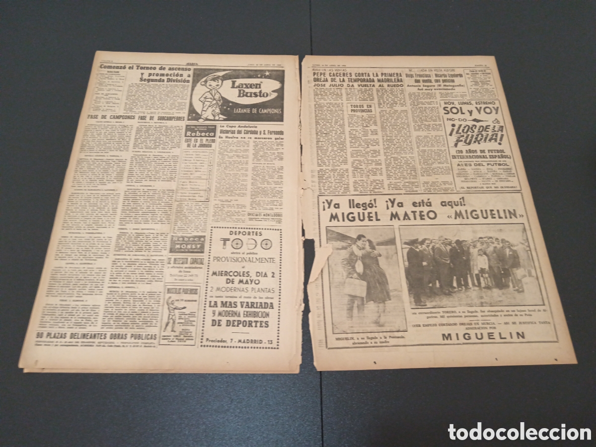Coleccionismo deportivo: MARCA 30 DE ABRIL 1962 - Foto 4