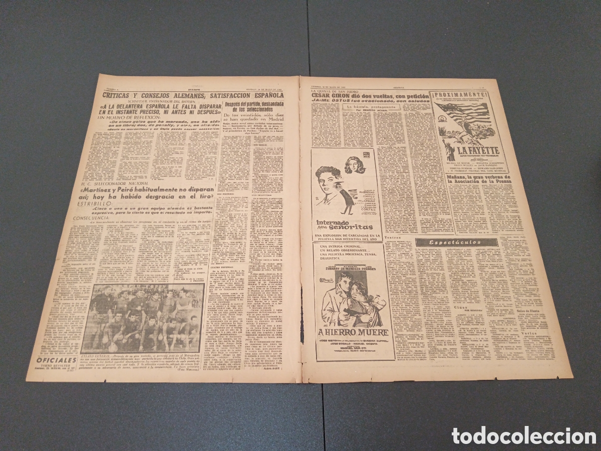 Coleccionismo deportivo: MARCA 18 DE MAYO 1962 - Foto 3