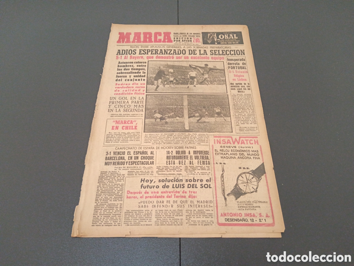 Coleccionismo deportivo: MARCA 18 DE MAYO 1962 - Foto 1