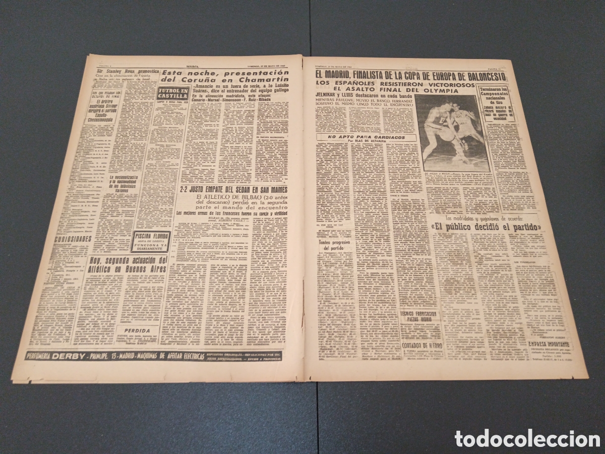 Coleccionismo deportivo: MARCA 27 DE MAYO 1962 - Foto 3