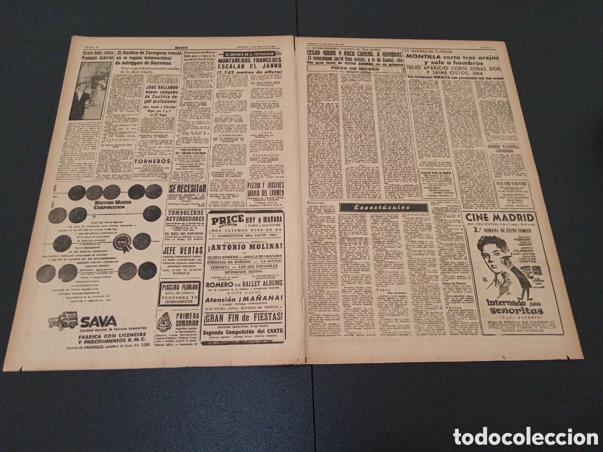 Coleccionismo deportivo: MARCA 27 DE MAYO 1962 - Foto 4
