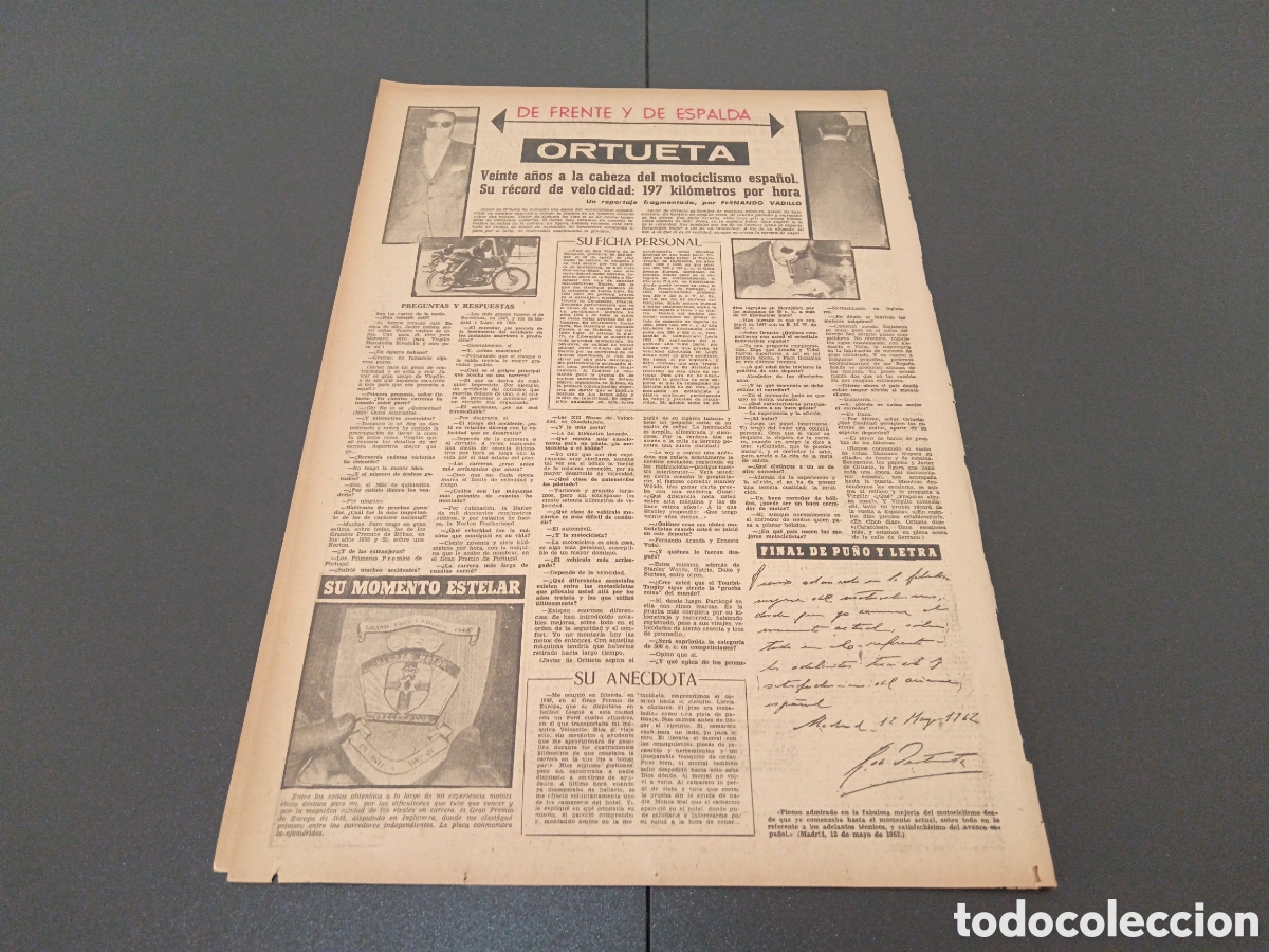 Coleccionismo deportivo: MARCA 27 DE MAYO 1962 - Foto 5