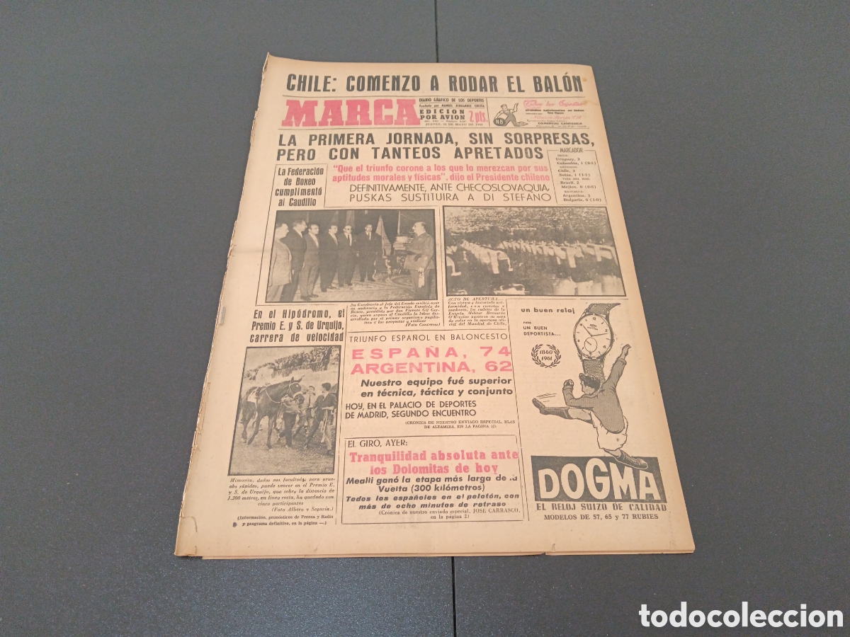 Coleccionismo deportivo: MARCA 31 DE MAYO 1962 - Foto 1