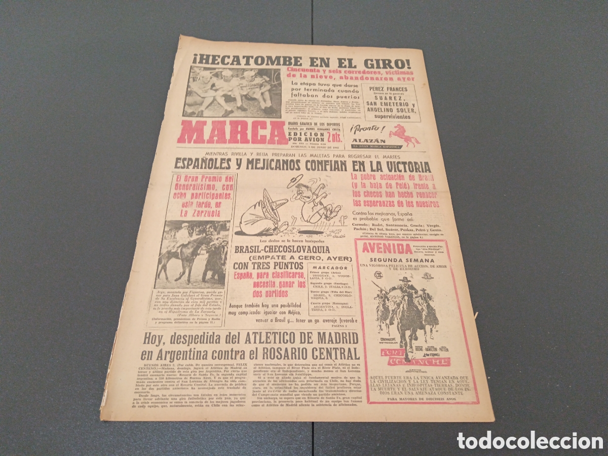 Coleccionismo deportivo: MARCA 03 DE JUNIO 1962 - Foto 1