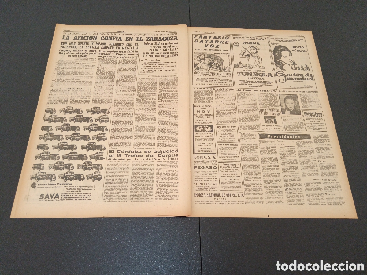 Coleccionismo deportivo: MARCA 24 DE JUNIO 1962 - Foto 3