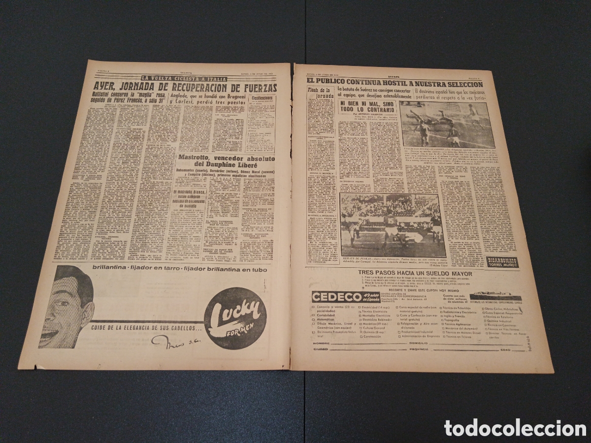 Coleccionismo deportivo: MARCA 04 DE JUNIO 1962 - Foto 2