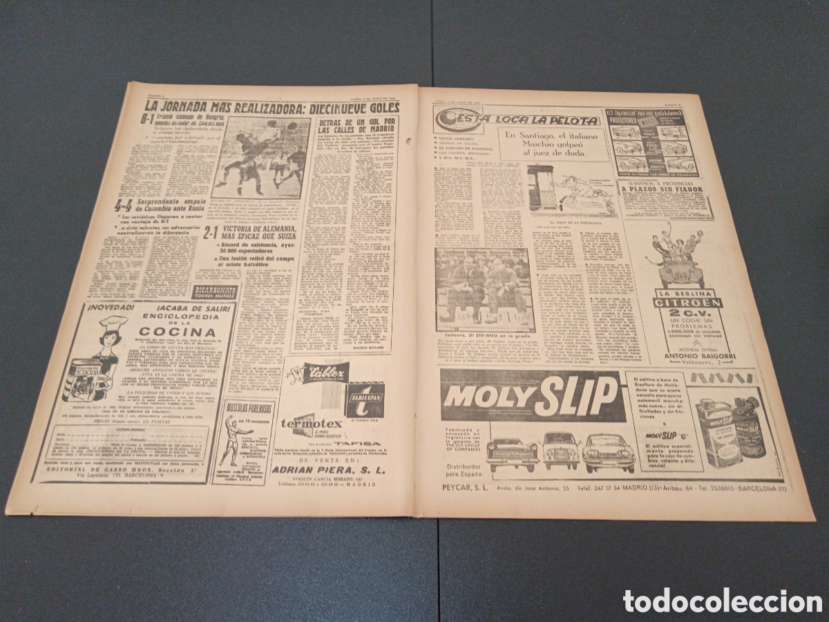 Coleccionismo deportivo: MARCA 04 DE JUNIO 1962 - Foto 5