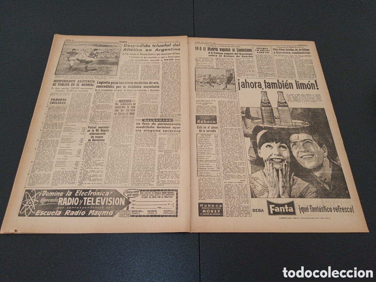 Coleccionismo deportivo: MARCA 04 DE JUNIO 1962 - Foto 6