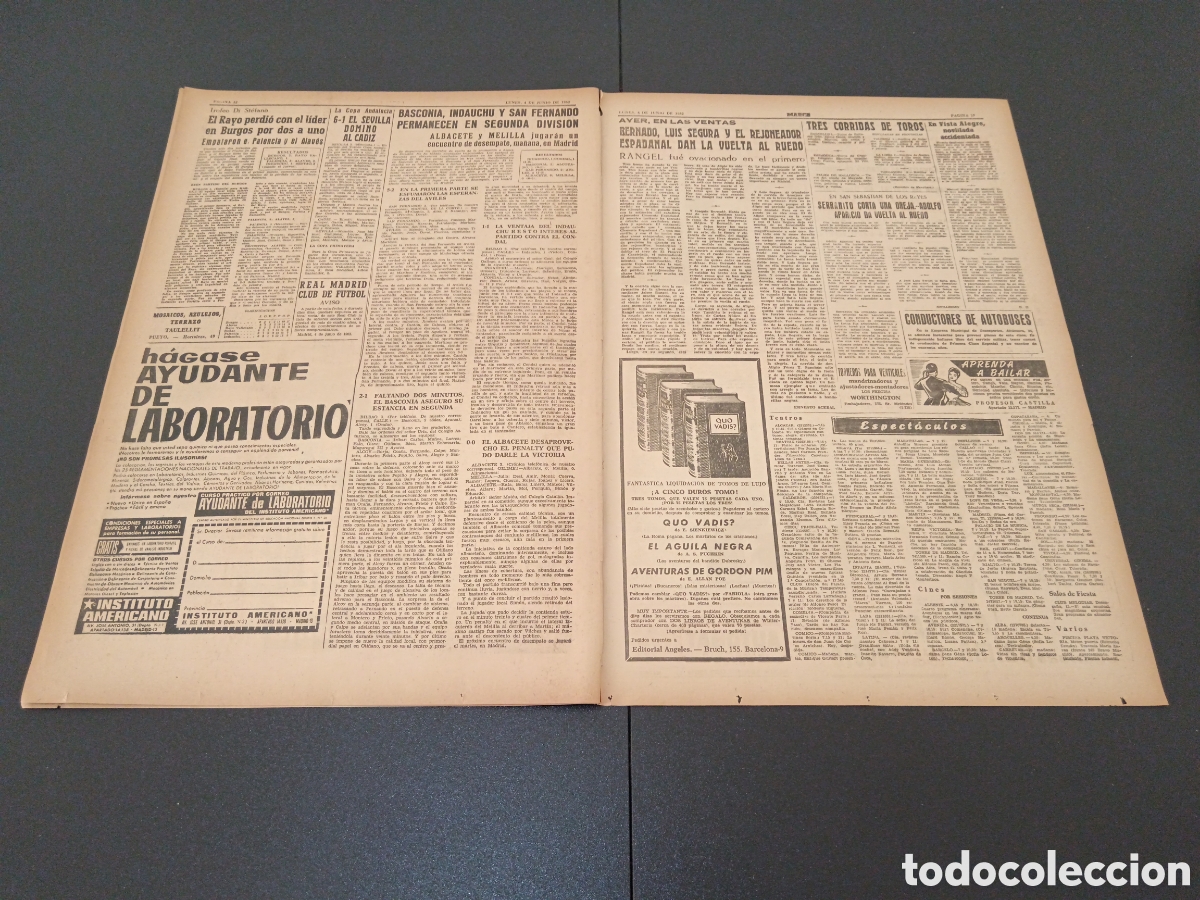 Coleccionismo deportivo: MARCA 04 DE JUNIO 1962 - Foto 7