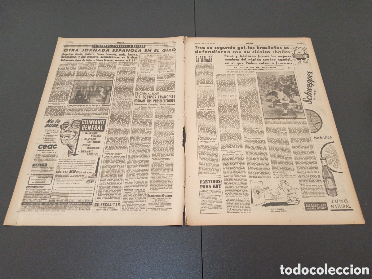 Coleccionismo deportivo: MARCA 07 DE JUNIO 1962 - Foto 2
