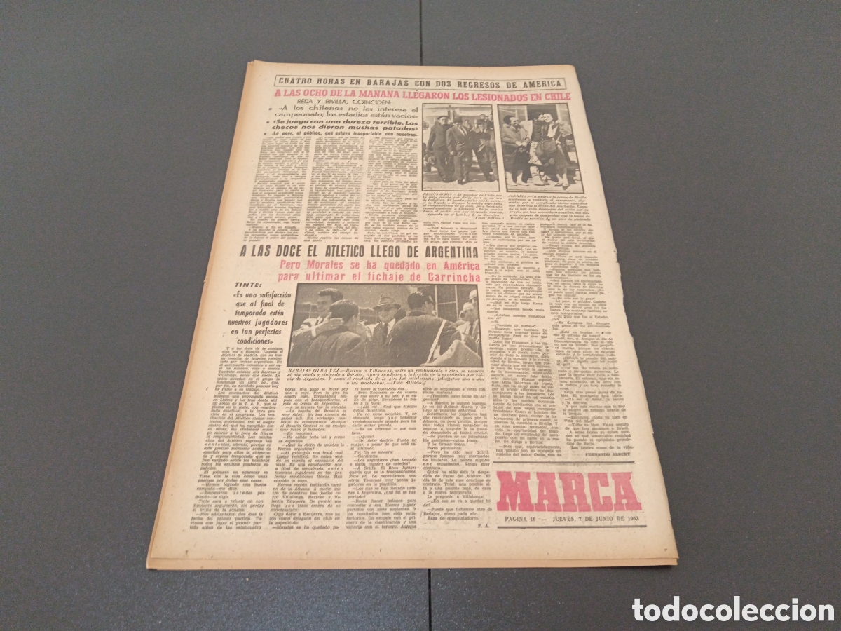 Coleccionismo deportivo: MARCA 07 DE JUNIO 1962 - Foto 6