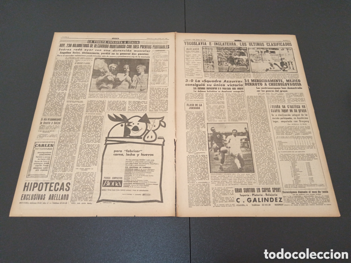 Coleccionismo deportivo: MARCA 08 DE JUNIO 1962 - Foto 2
