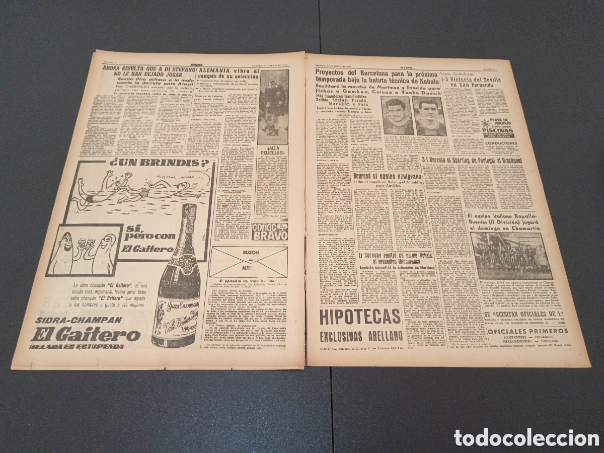 Coleccionismo deportivo: MARCA 08 DE JUNIO 1962 - Foto 4