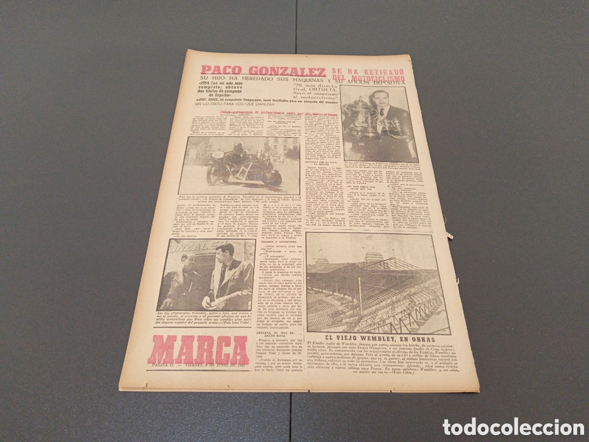Coleccionismo deportivo: MARCA 08 DE JUNIO 1962 - Foto 6