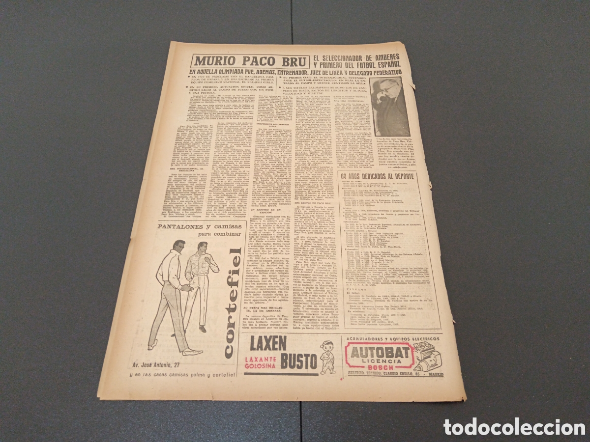 Coleccionismo deportivo: MARCA 11 DE JUNIO 1962 - Foto 6
