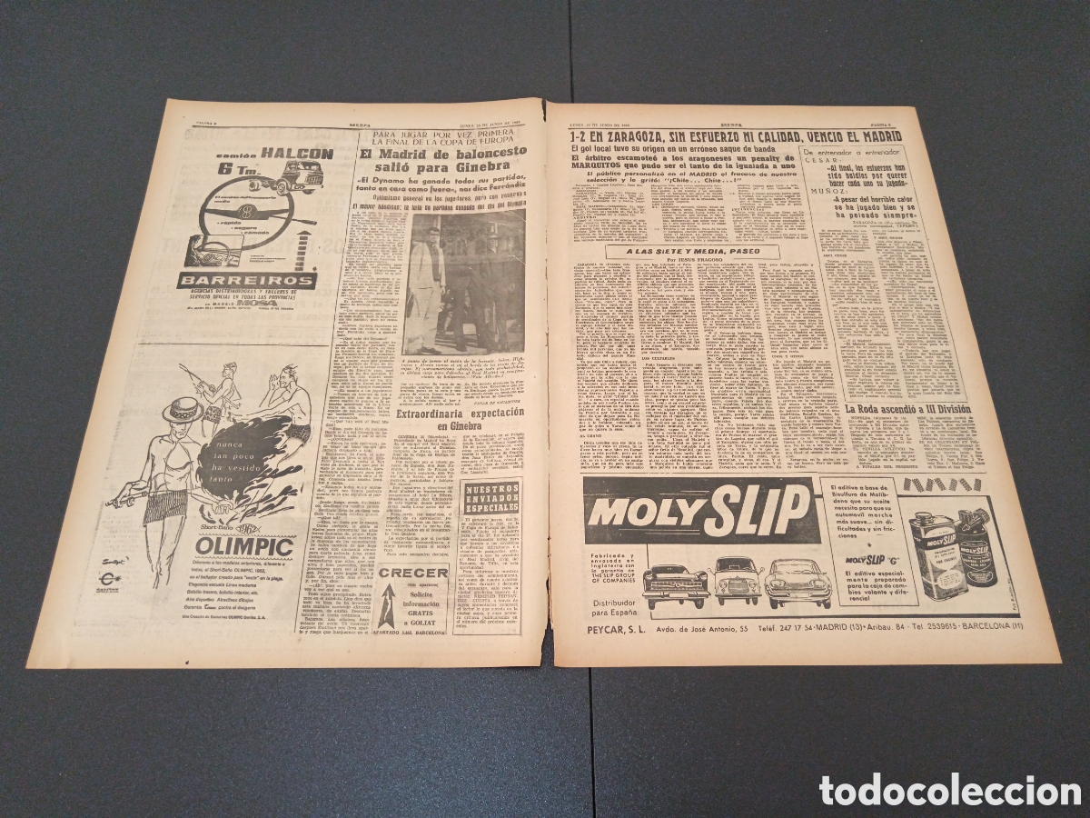 Coleccionismo deportivo: MARCA 25 DE JUNIO 1962 - Foto 2