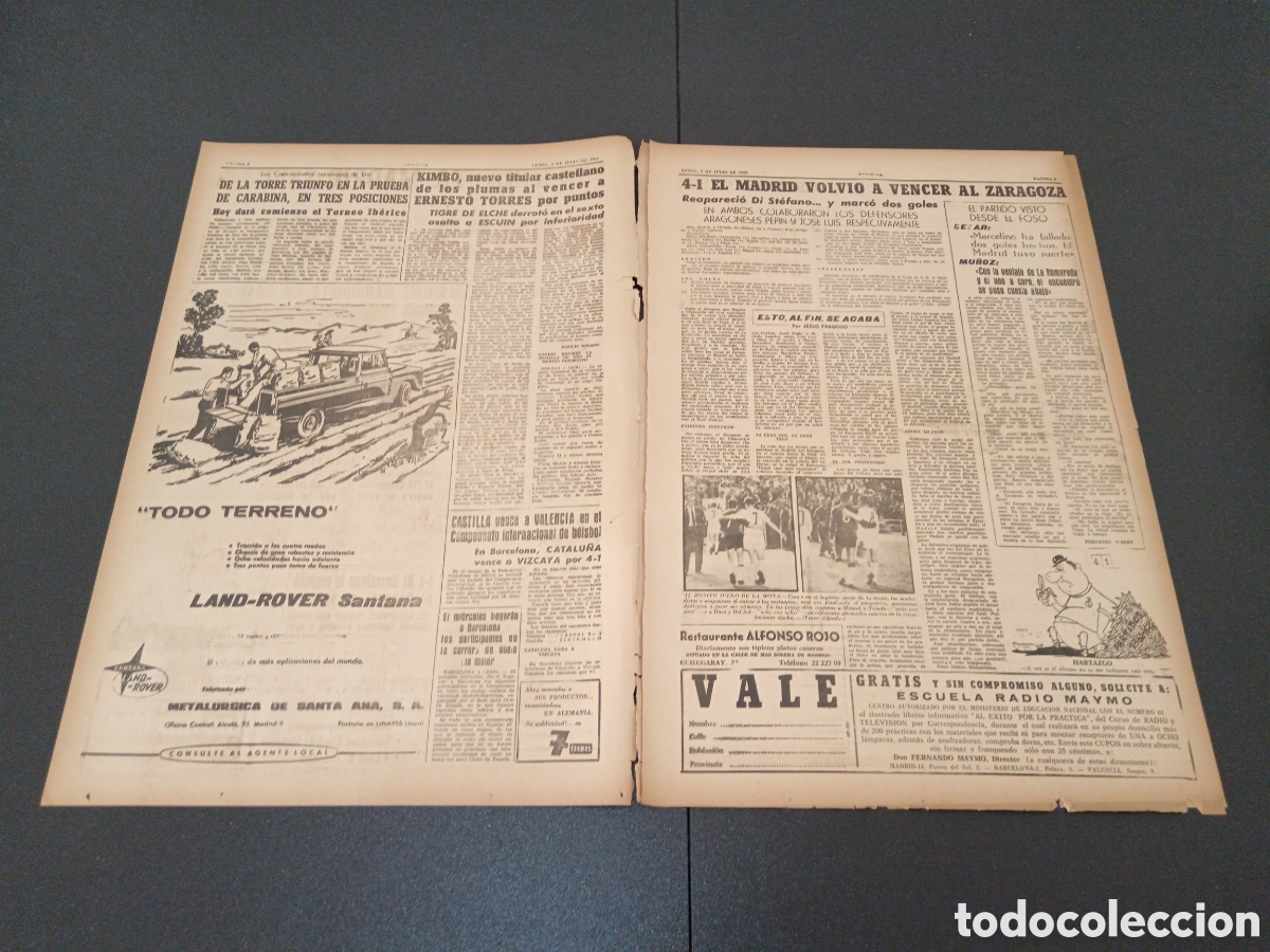 Coleccionismo deportivo: MARCA 02 DE JULIO 1962 - Foto 2