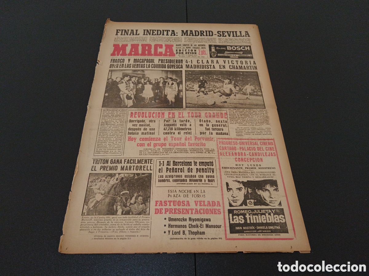 Coleccionismo deportivo: MARCA 02 DE JULIO 1962 - Foto 1