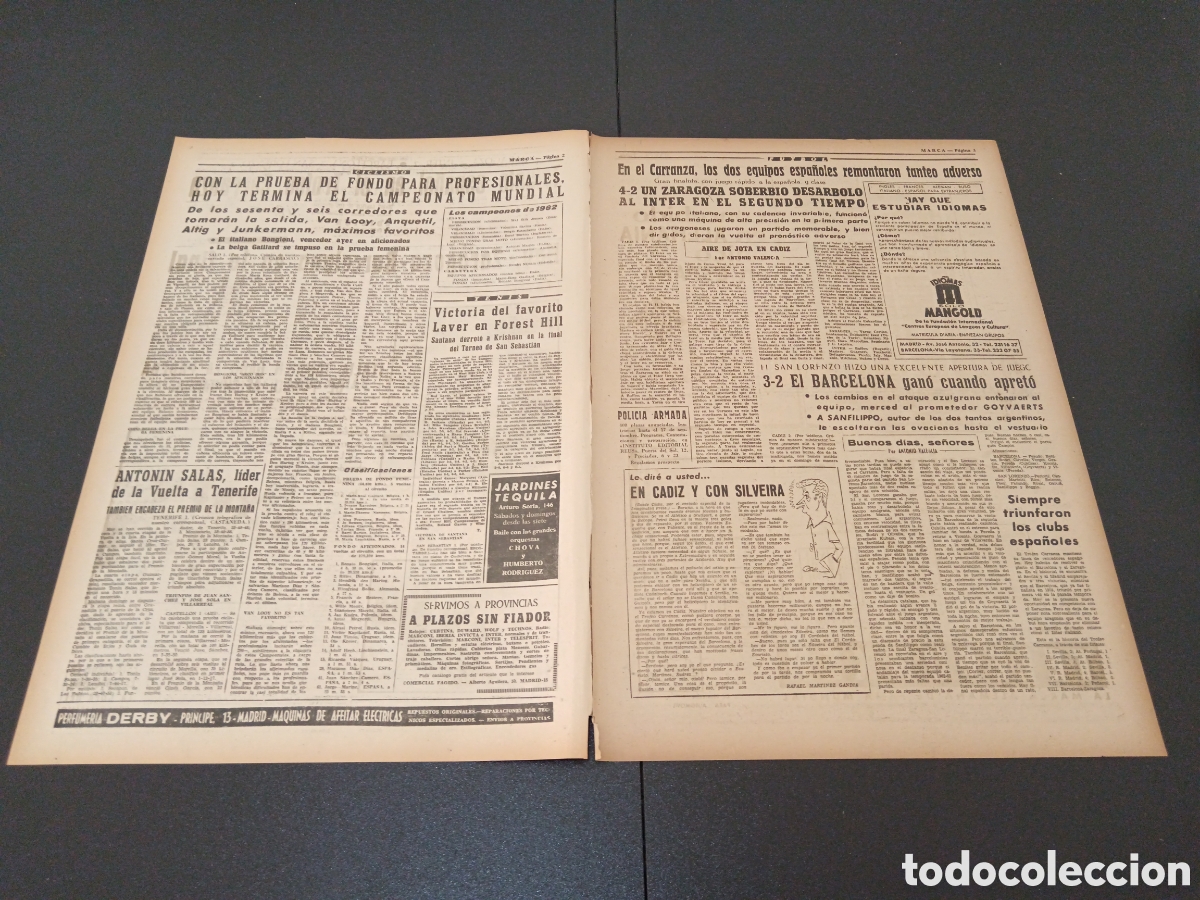 Coleccionismo deportivo: MARCA 02 DE SEPTIEMBRE 1962 - Foto 2