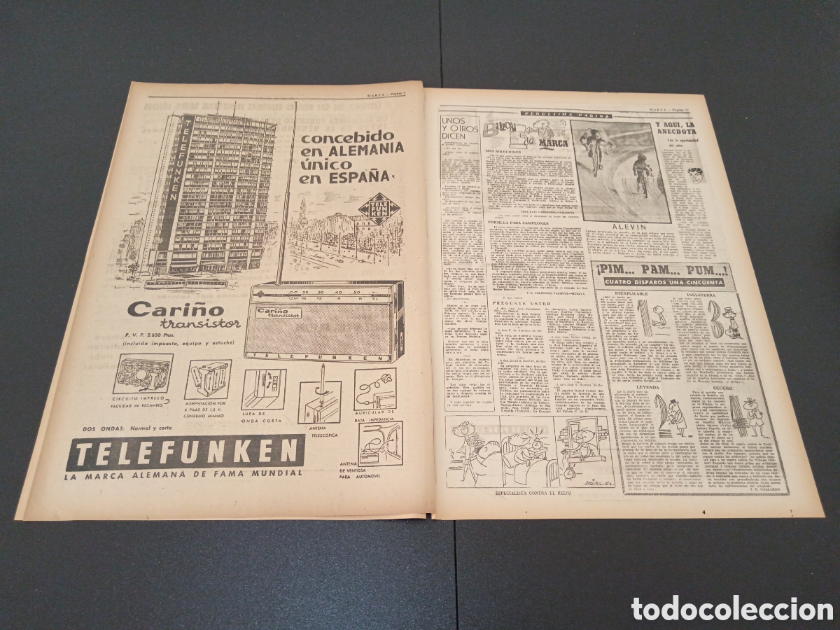 Coleccionismo deportivo: MARCA 02 DE SEPTIEMBRE 1962 - Foto 3