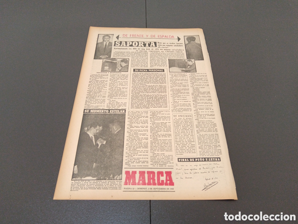 Coleccionismo deportivo: MARCA 02 DE SEPTIEMBRE 1962 - Foto 4