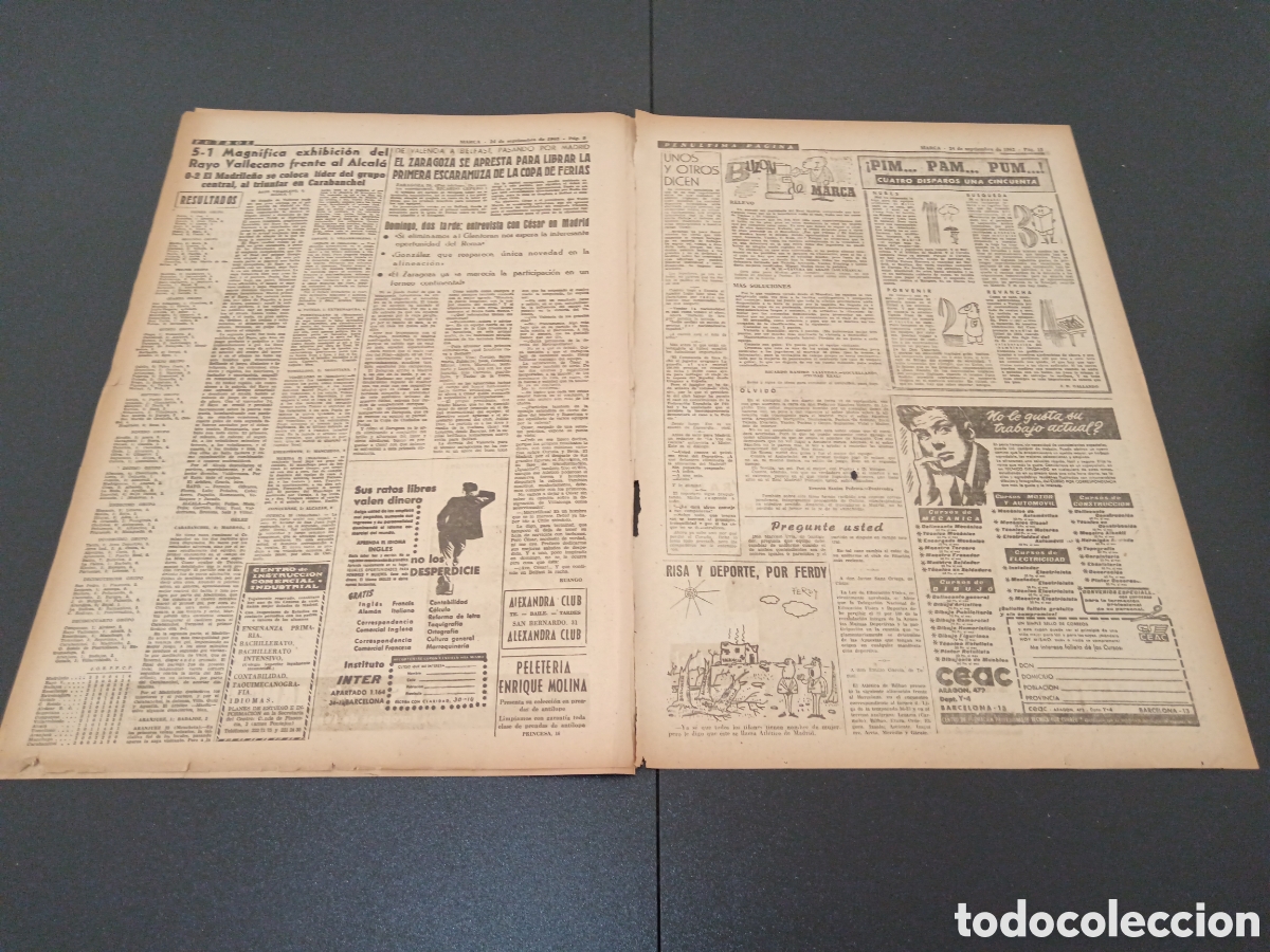 Coleccionismo deportivo: MARCA 24 DE SEPTIEMBRE 1962 - Foto 5
