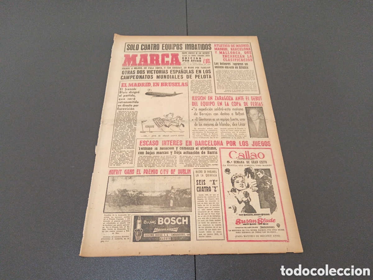 Coleccionismo deportivo: MARCA 24 DE SEPTIEMBRE 1962 - Foto 1