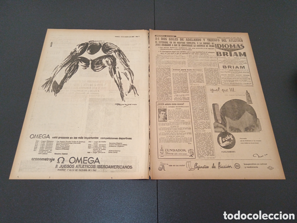 Coleccionismo deportivo: MARCA 08 DE OCTUBRE 1962 - Foto 2