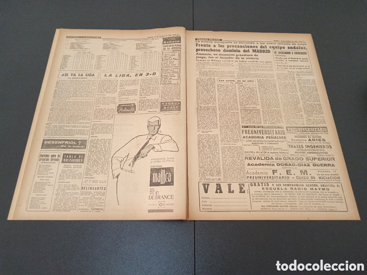 Coleccionismo deportivo: MARCA 08 DE OCTUBRE 1962 - Foto 3