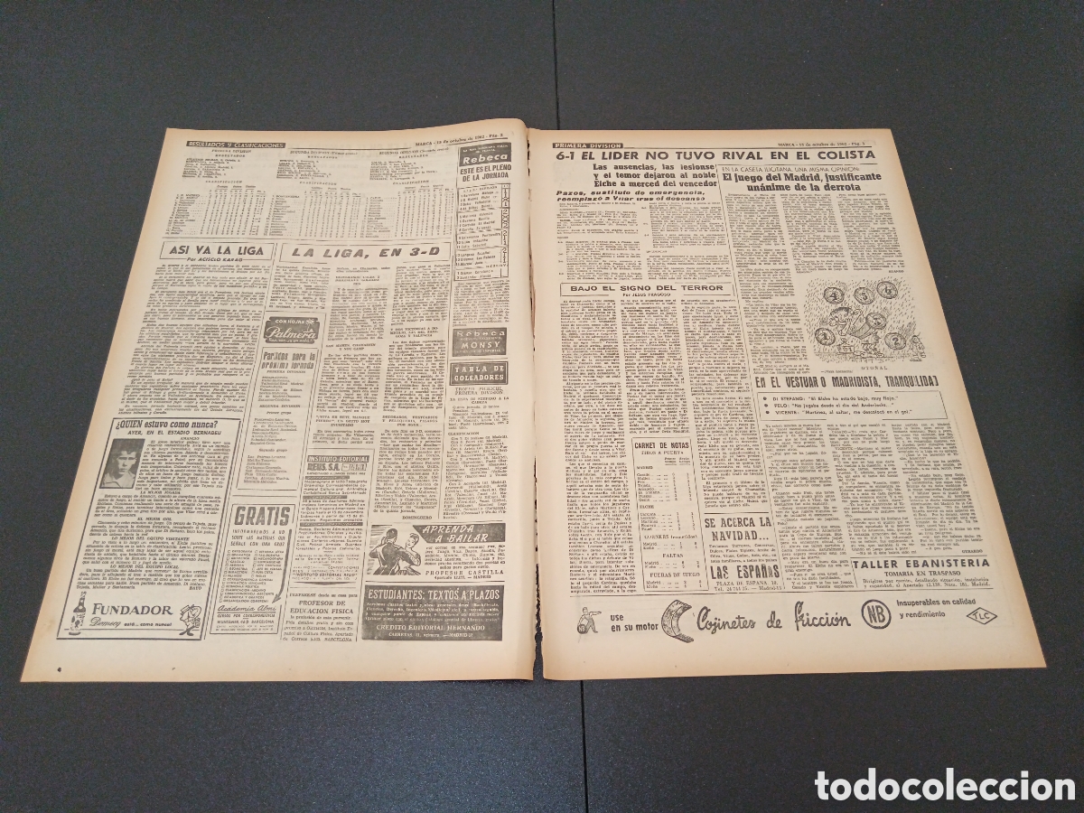 Coleccionismo deportivo: MARCA 15 DE OCTUBRE 1962 - Foto 2