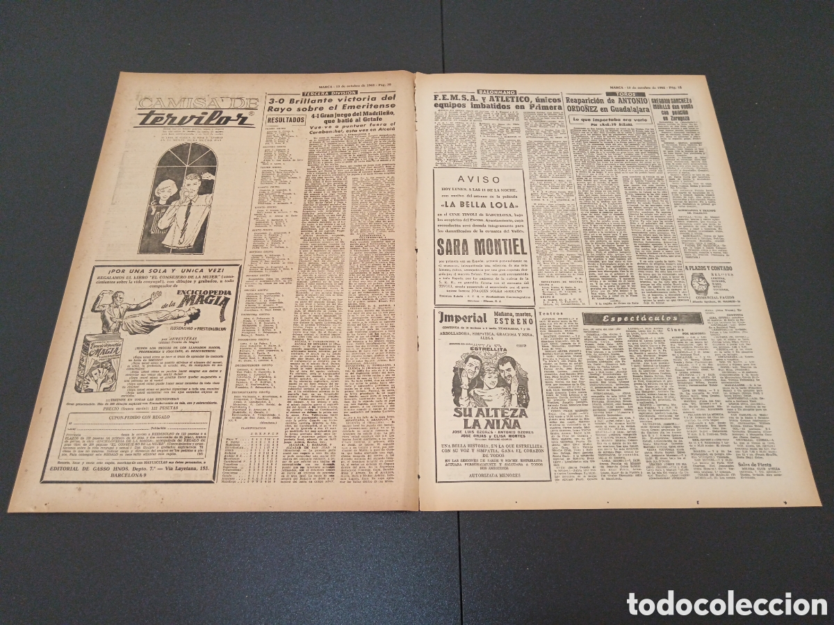 Coleccionismo deportivo: MARCA 15 DE OCTUBRE 1962 - Foto 6