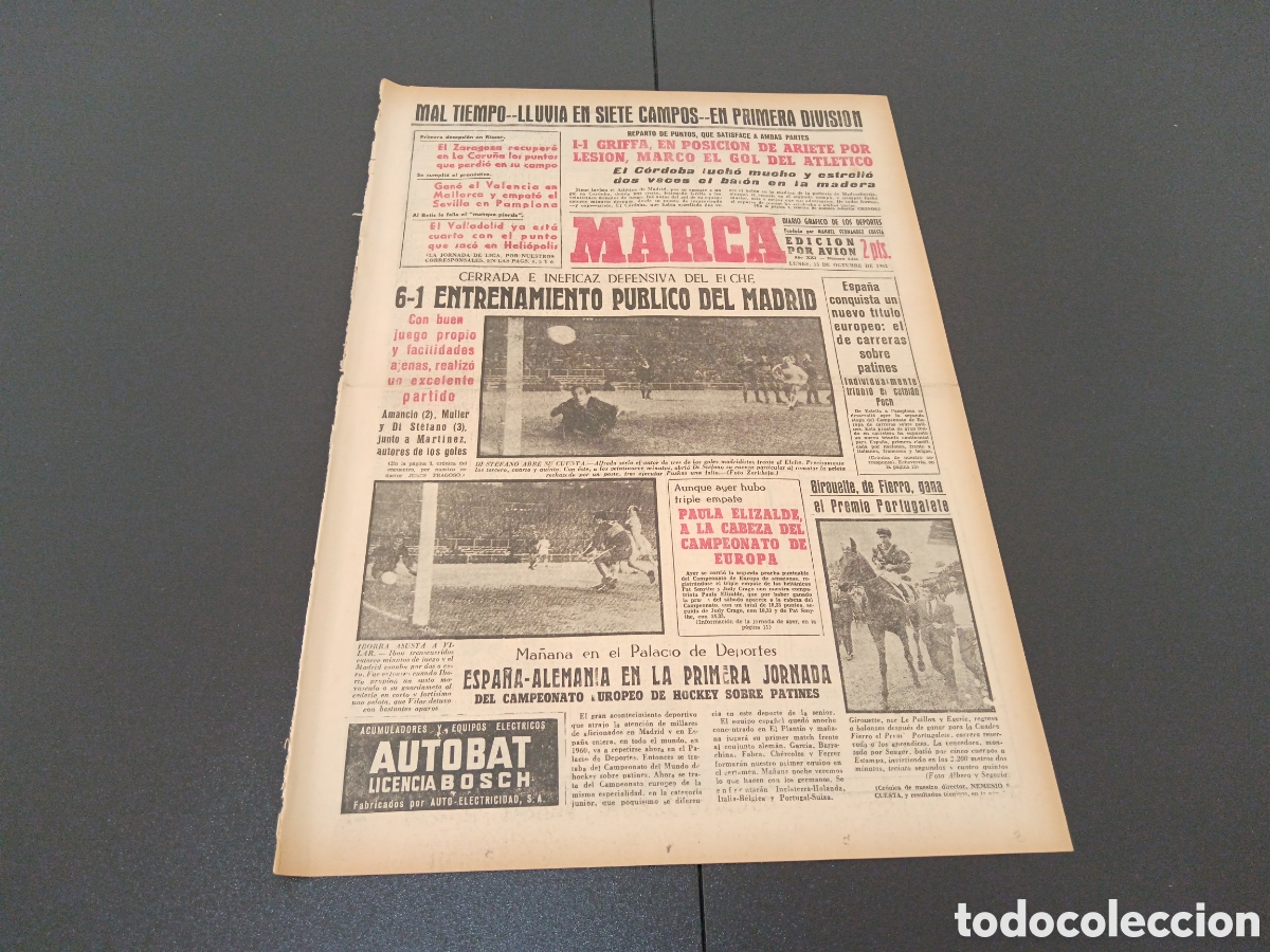 Coleccionismo deportivo: MARCA 15 DE OCTUBRE 1962 - Foto 1