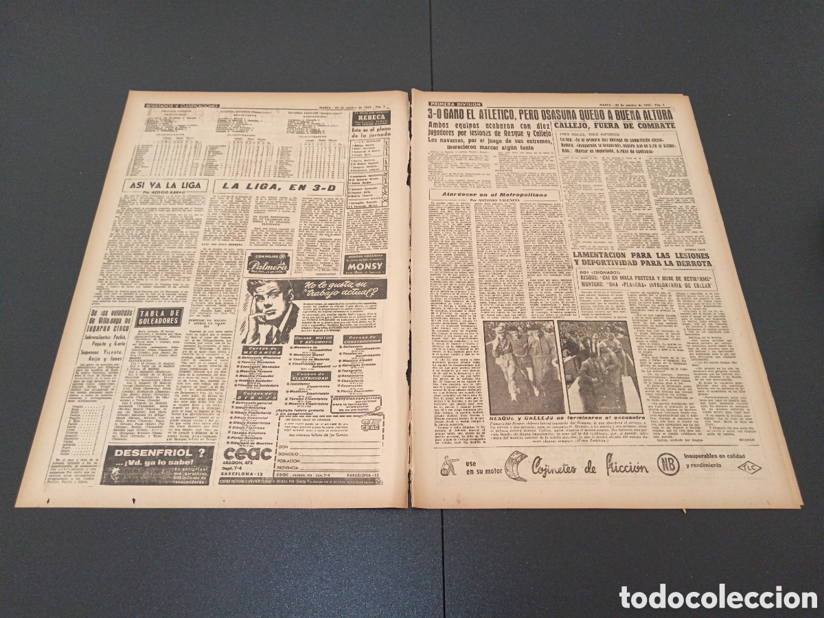Coleccionismo deportivo: MARCA 22 DE OCTUBRE 1962 - Foto 2