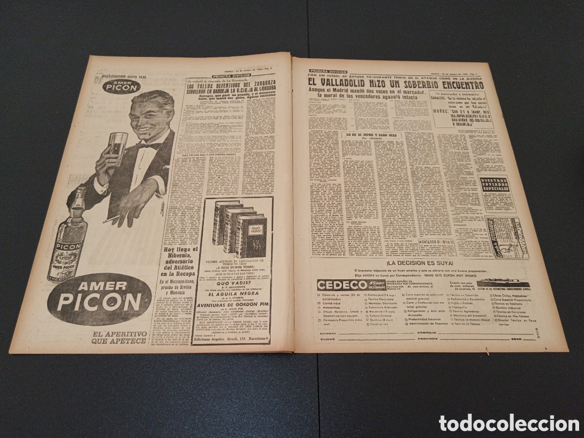 Coleccionismo deportivo: MARCA 22 DE OCTUBRE 1962 - Foto 4