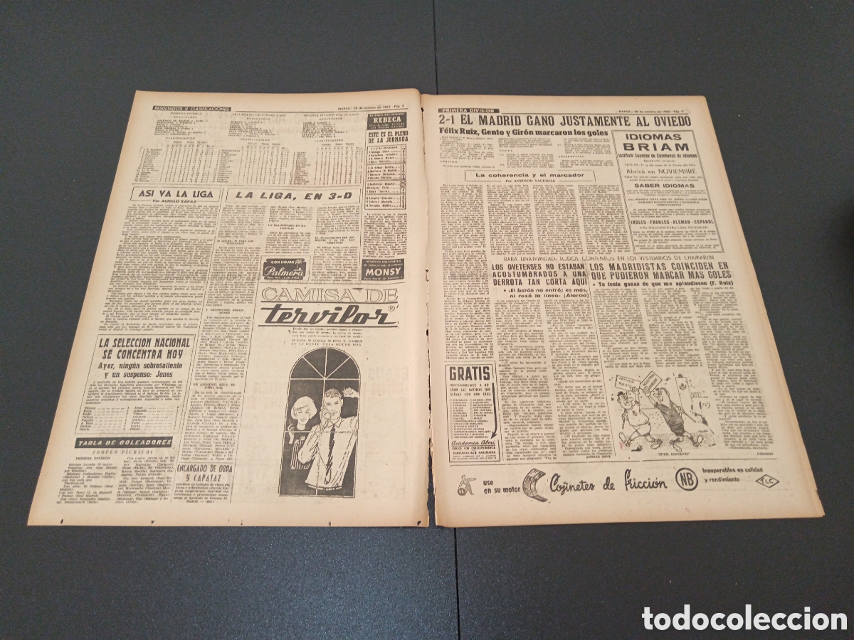 Coleccionismo deportivo: MARCA 29 DE OCTUBRE 1962 - Foto 2