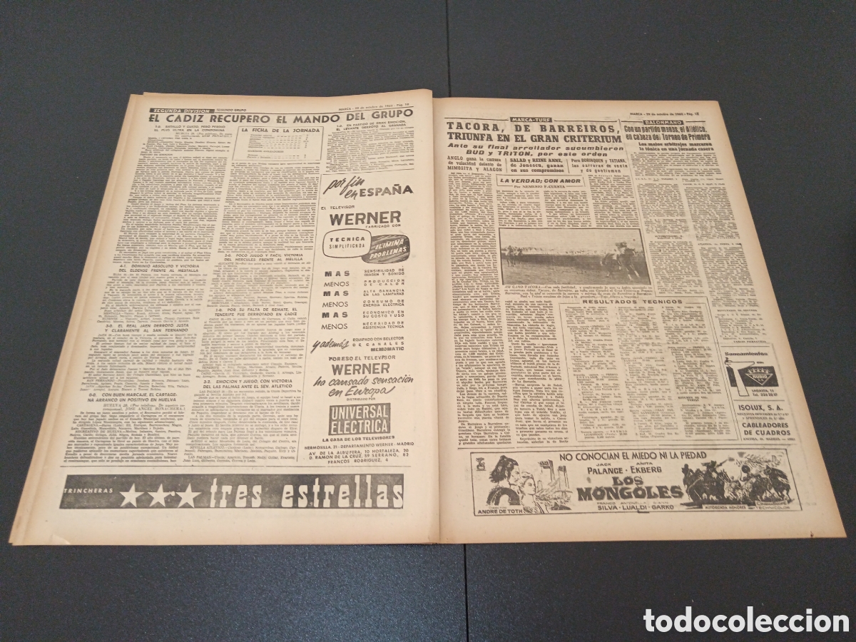 Coleccionismo deportivo: MARCA 29 DE OCTUBRE 1962 - Foto 6