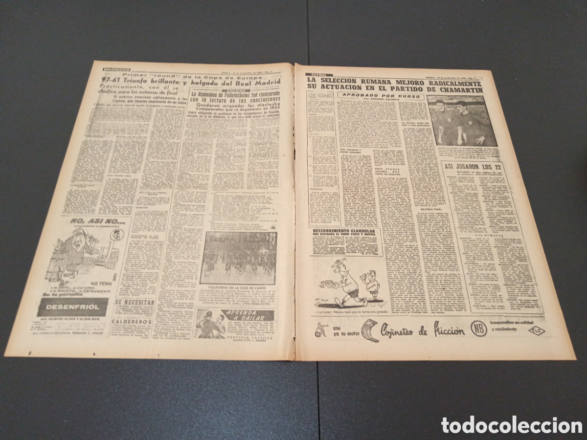 Coleccionismo deportivo: MARCA 26 DE NOVIEMBRE 1962 - Foto 2