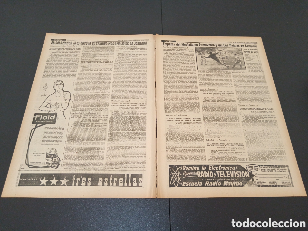 Coleccionismo deportivo: MARCA 26 DE NOVIEMBRE 1962 - Foto 4