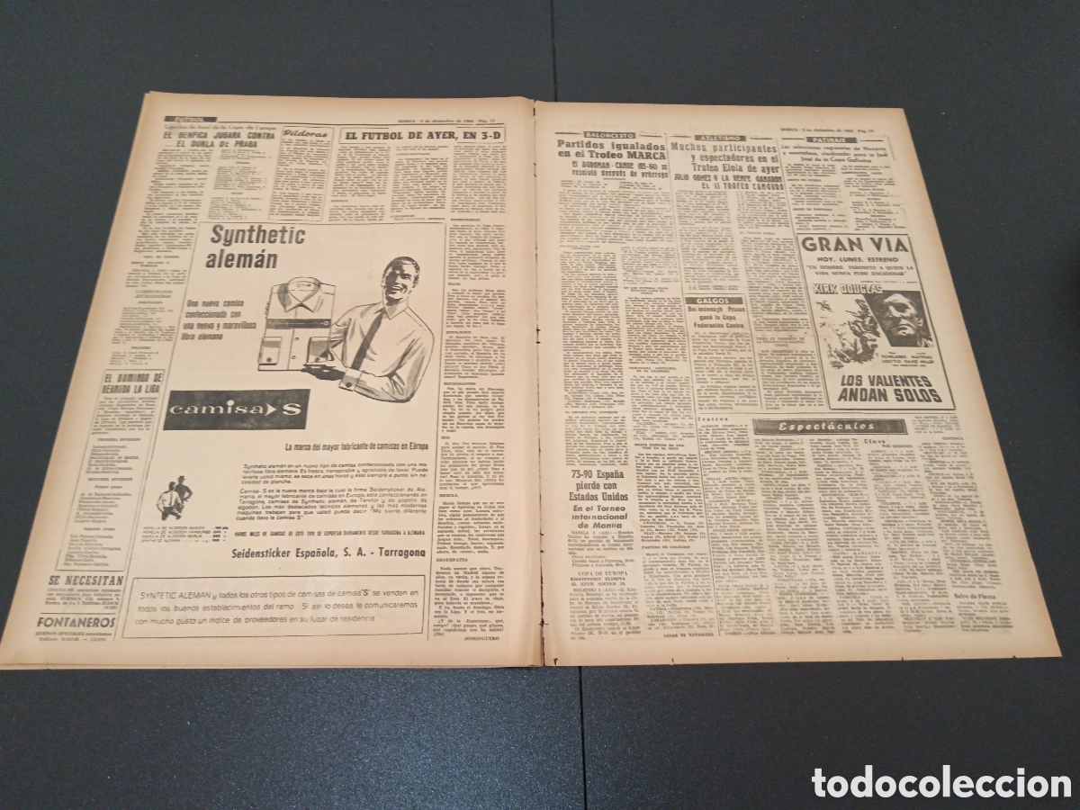 Coleccionismo deportivo: MARCA 03 DE DICIEMBRE 1962 - Foto 7