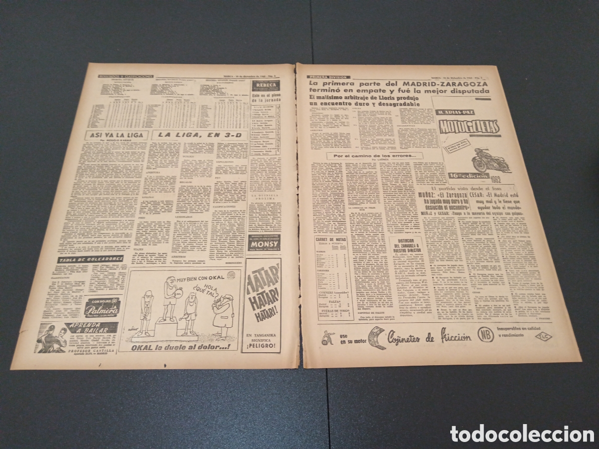 Coleccionismo deportivo: MARCA 10 DE DICIEMBRE 1962 - Foto 2