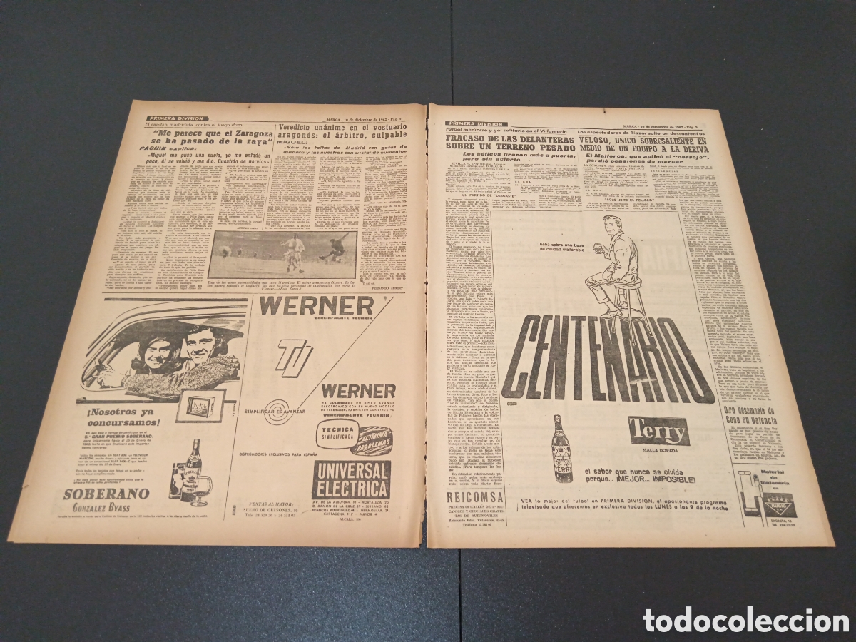 Coleccionismo deportivo: MARCA 10 DE DICIEMBRE 1962 - Foto 3