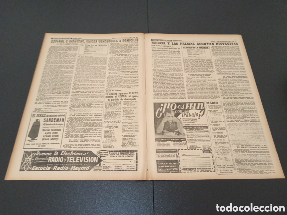 Coleccionismo deportivo: MARCA 10 DE DICIEMBRE 1962 - Foto 6