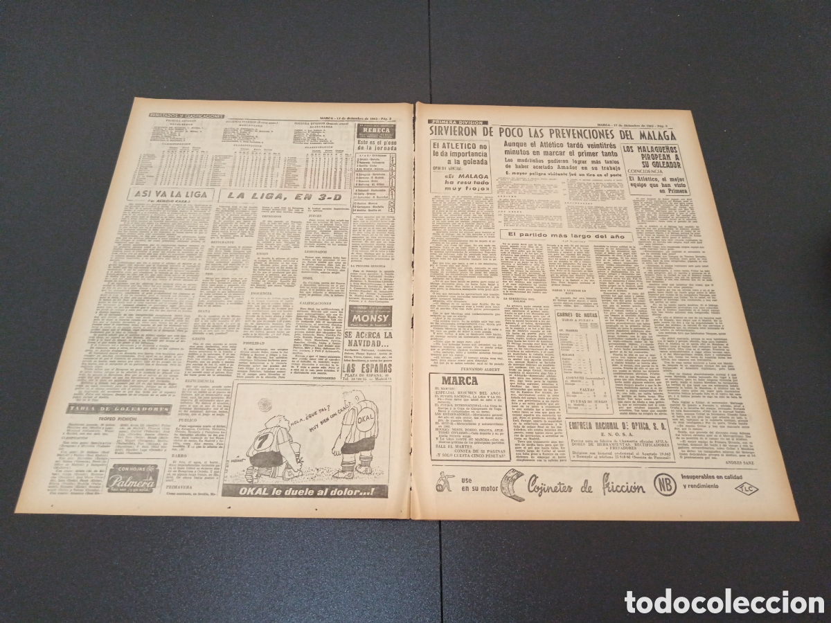 Coleccionismo deportivo: MARCA 17 DE DICIEMBRE 1962 - Foto 2