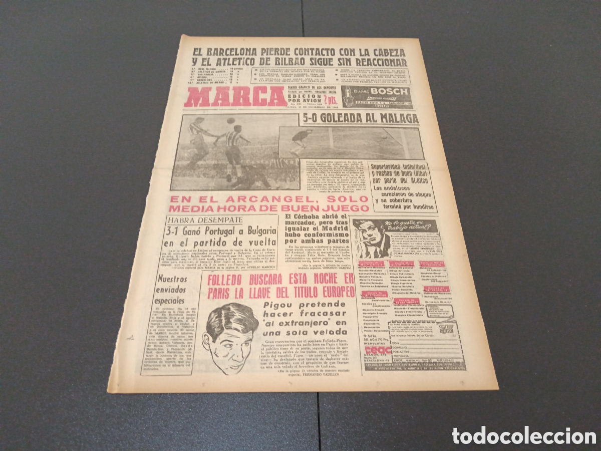Coleccionismo deportivo: MARCA 17 DE DICIEMBRE 1962 - Foto 1