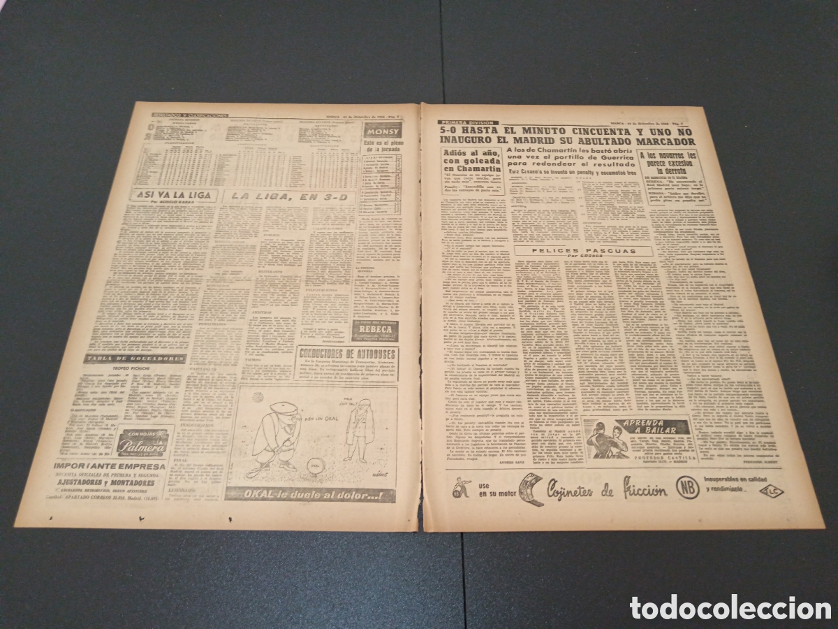 Coleccionismo deportivo: MARCA 24 DE DICIEMBRE 1962 - Foto 2